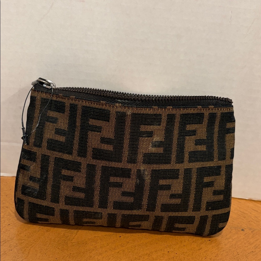 Fendi zucca Brown & Black cosmetic,keep all wallet   Bag
7” by 4 1/2” unisex new